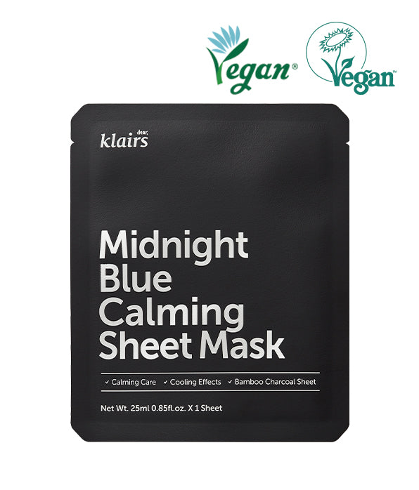 dear, klairs Midnight Blue Calming Sheet Mask 25ml