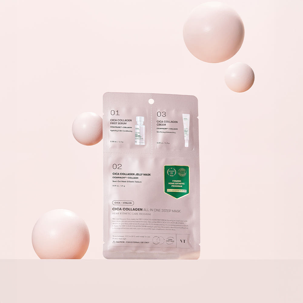 VT Cica Collagen All In One 3-Step Mask (1.5g + 1.5g + 25g)