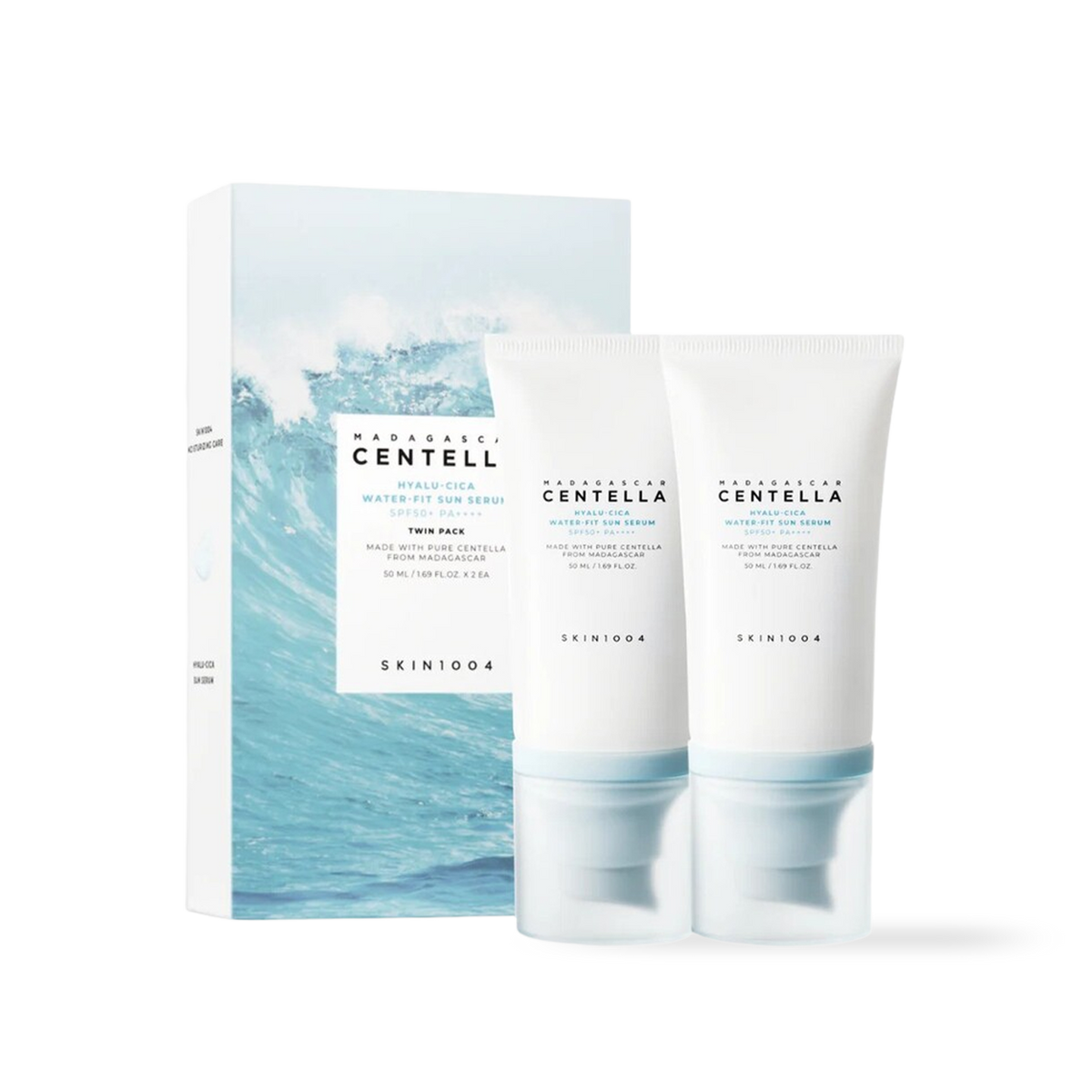 SKIN1004 Hyalu-Cica Water-Fit Sun Serum twin pack detail
