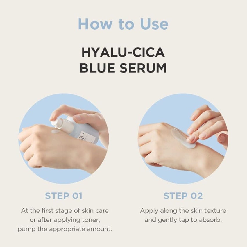 SKIN1004 Hyalu-Cica Blue Serum application guide