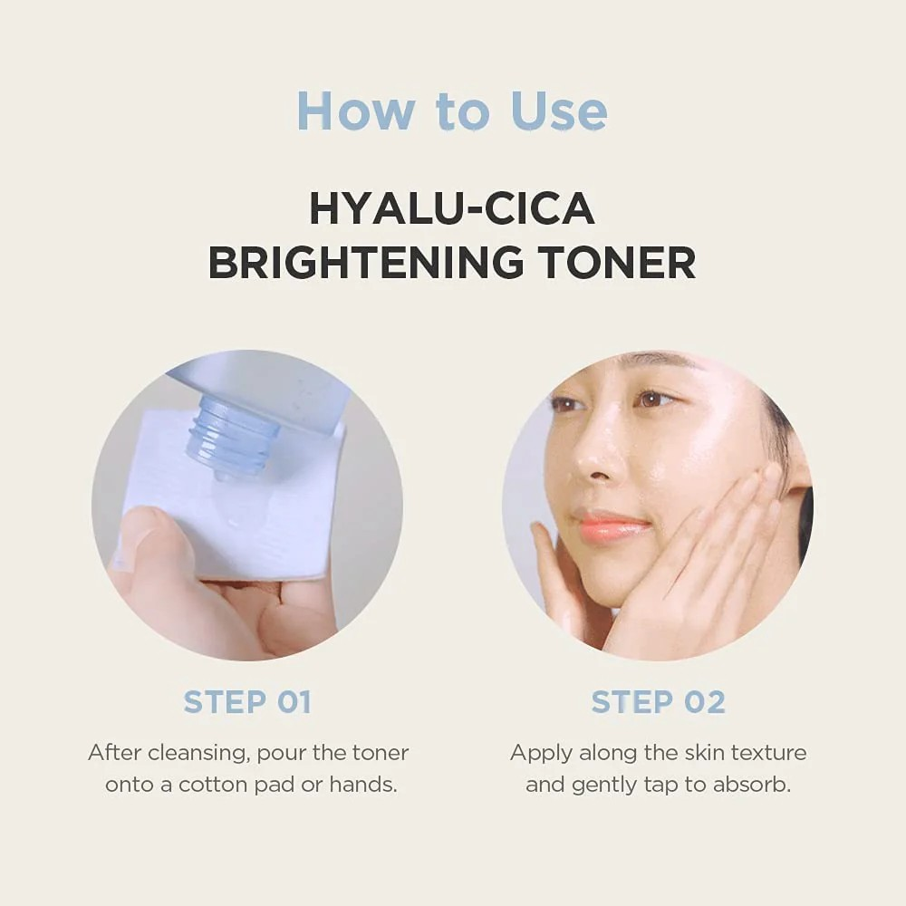 SKIN1004 Hyalu-Cica Brightening Toner application guide