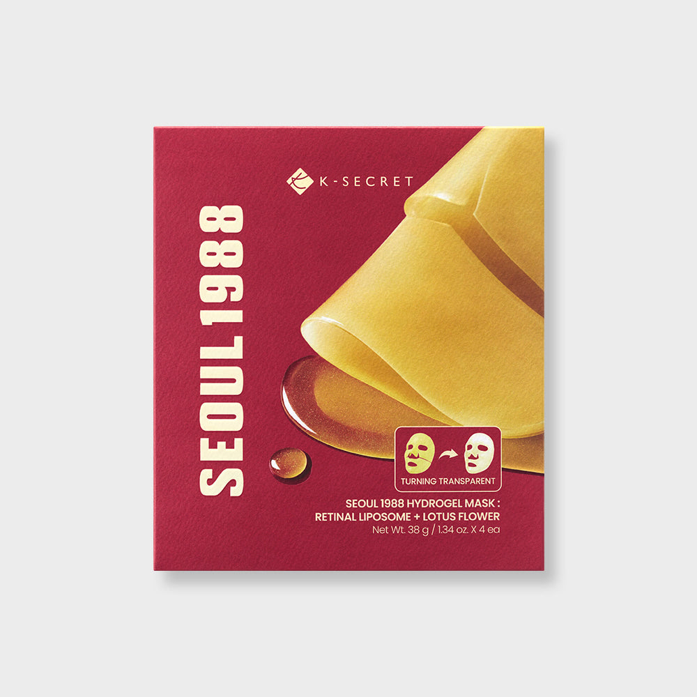 K-Secret Seoul 1988 Hydrogel Mask Retinal Liposome + Lotus Flower 38g x 4