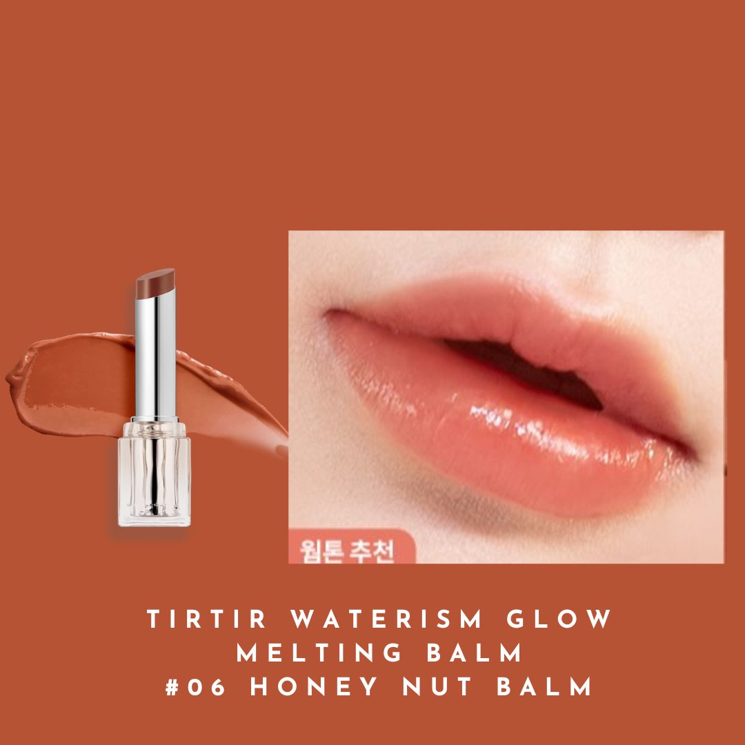 TIRTIR Waterism Glow Melting Balm 06 Honey Nut on lips