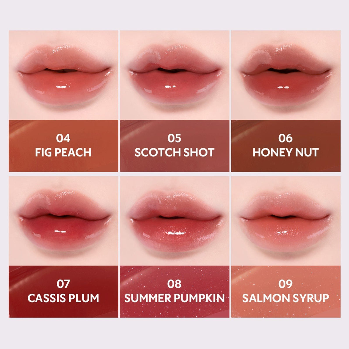 TIRTIR Waterism Glow Tint shade comparison