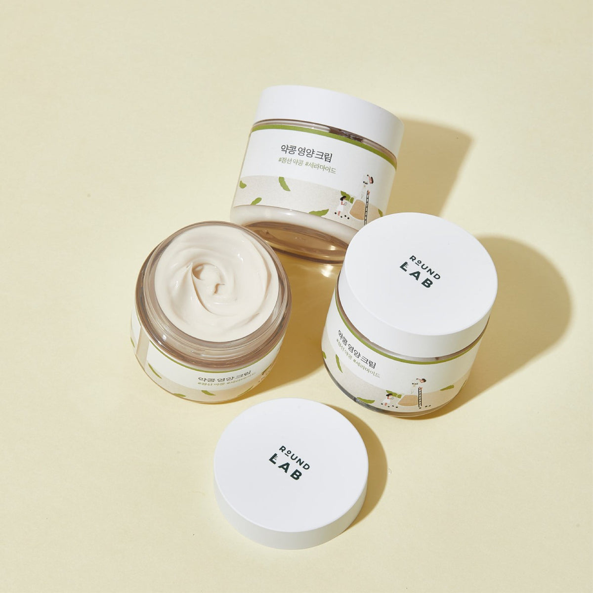 Round Lab Soybean Nourishing Cream jars