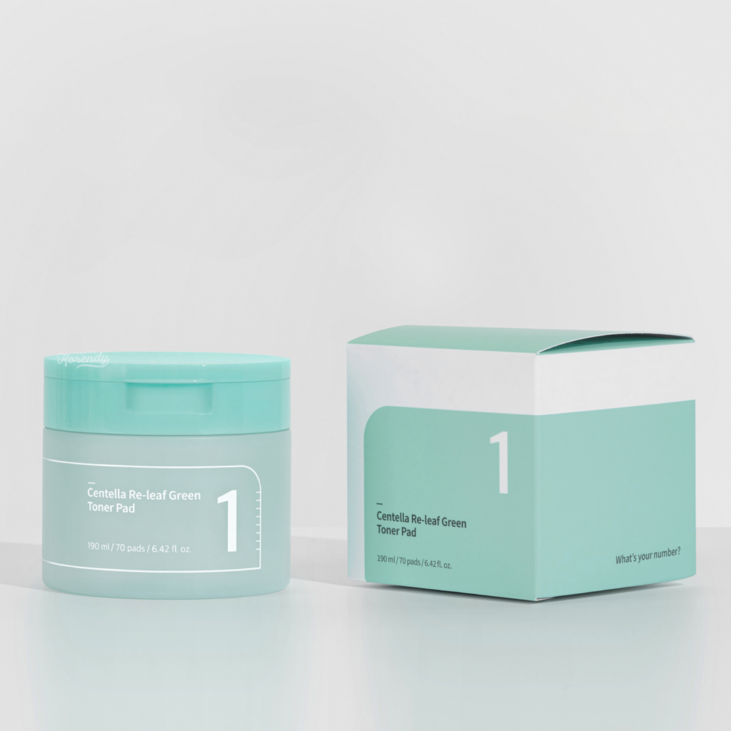 Numbuzin No.1 Centella Re-Leaf Green Toner Pads and box