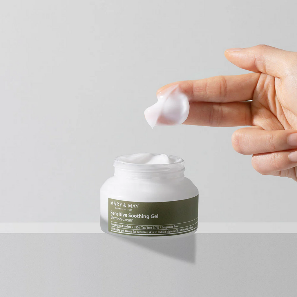 Mary & May Sensitive Soothing Gel Cream open jar