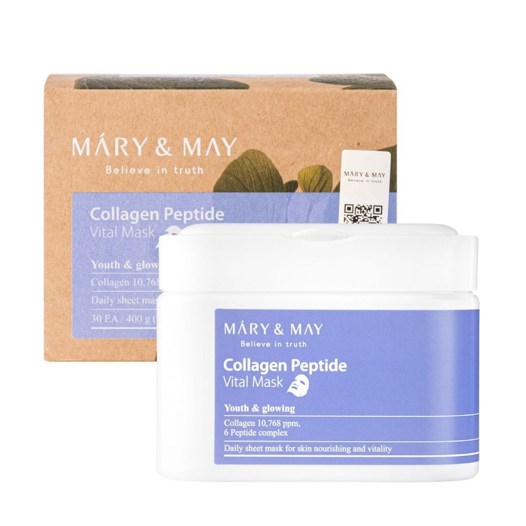 Mary & May Collagen Peptide Vital Mask jar and box