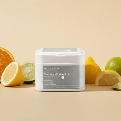 Mary & May Niacinamide Vitamin C Brightening Mask 30pcs