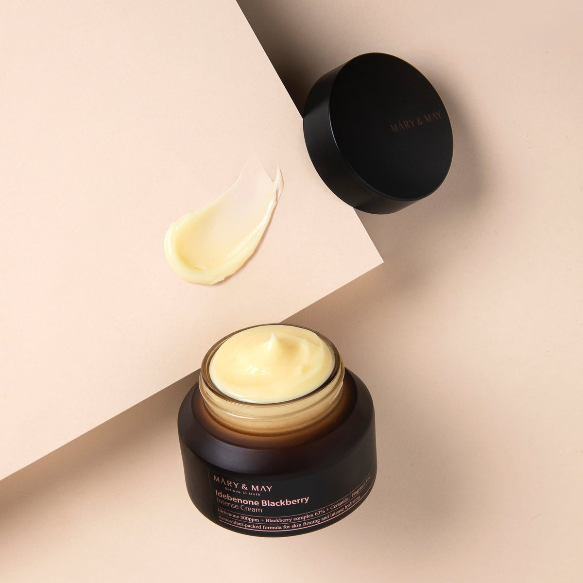 Mary & May Idebenone Blackberry Intense Cream open jar