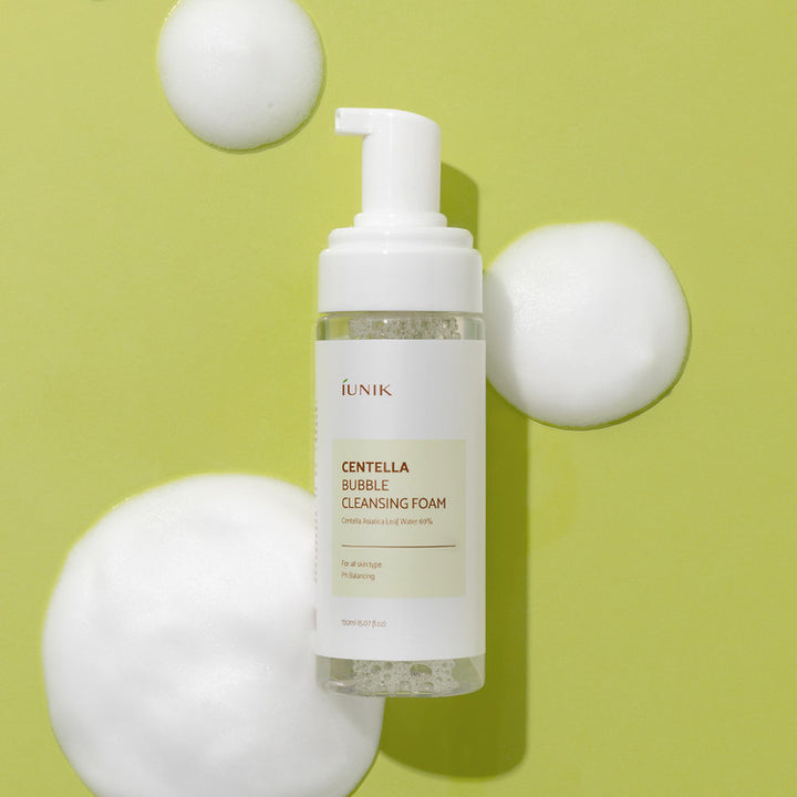 iUNIK Centella Bubble Cleansing Foam 150ml product packaging