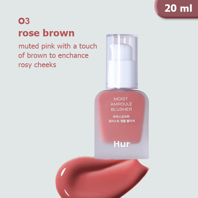 House of Hur Moist Ampoule Blusher Rose Brown 20ml exact shade bottle