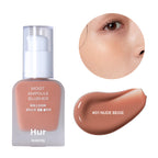 House of Hur Moist Ampoule Blusher Nude Beige swatch and application