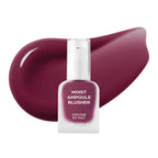 House of Hur Moist Ampoule Blusher 02 Deep Plum 20ml bottle and swatch