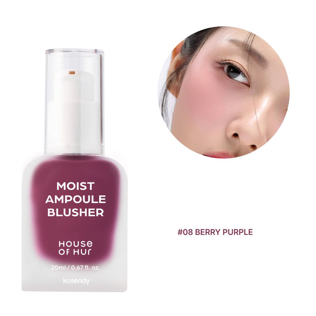 House of Hur Moist Ampoule Blusher 08 Berry Purple — shade and finish