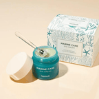 heimish Marine Care Eye Cream 30ml — open jar, applicator and box