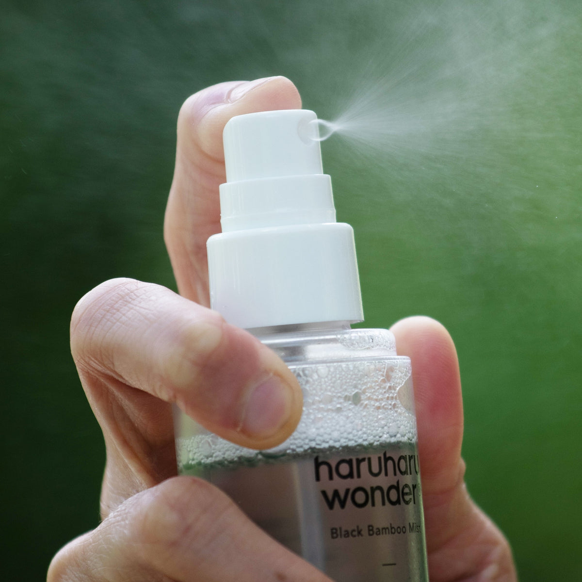 Haruharu Wonder Black Bamboo Mist 80ml — spray application