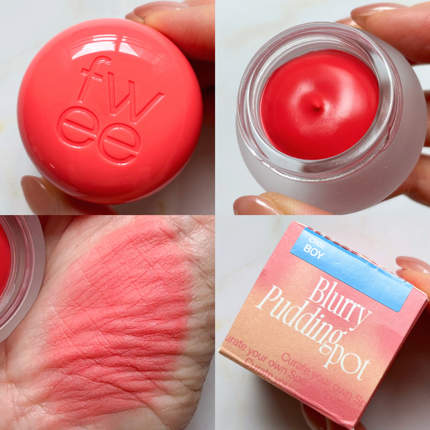 fwee Lip & Cheek Blurry Pudding Pot CR02 Boy 5g — product and shade